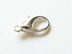 10 Fermoirs Mousquetons 12 Mm - Argenté Clairs