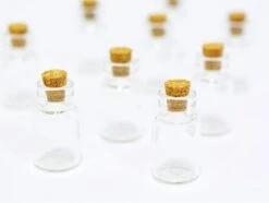 10 Fioles En Verre 2,6 Cm