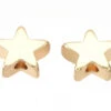 10 Perles étoiles - Doré à L'or Fin 18k - 8 X 8 X 3 Mm