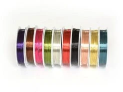 10 Rouleaux De Fil Aluminium 0,4 Mm - Colorés