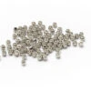 100 Perles à écraser En Acier Inoxydable Argenté - 2 Mm