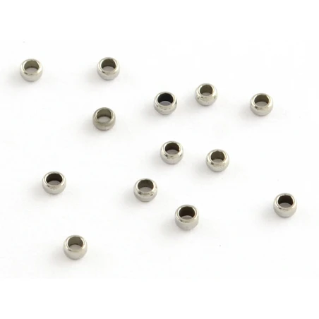 100 Perles à écraser En Acier Inoxydable Argenté - 2 Mm – Image 4