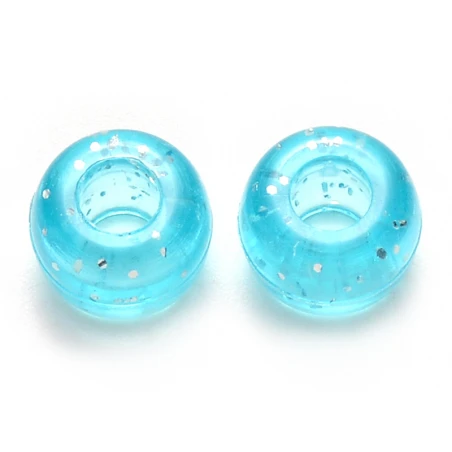 100 Perles En Plastiques Basiques Pour Enfants - Multicolore à Paillettes - 9x6 Mm – Image 12