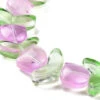 14 Perles En Verre - Tulipe Rose - 15 X 15 Mm