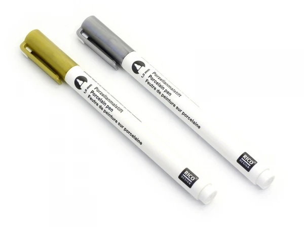 2 Feutres De Peinture Pour Porcelaine - Argent Et Or – Image 2