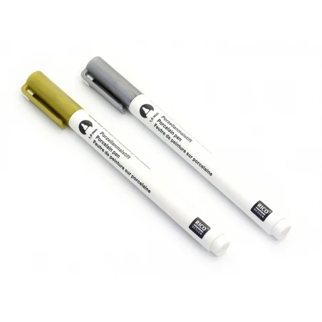 2 Feutres De Peinture Pour Porcelaine - Argent Et Or – Image 5