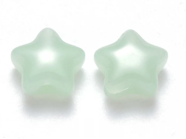 20 Perles En Verre - étoiles Vertes - 8 Mm – Image 2