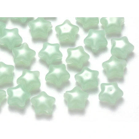 20 Perles En Verre - étoiles Vertes - 8 Mm – Image 3