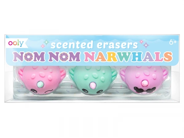 Ooly 3 Gommes Licornes En Forme De Narval - Baleine Licorne – Image 4