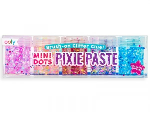 Ooly 5 Mini Pots De Colle à Paillettes Avec Pinceau