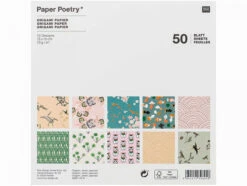 50 Feuilles De Papier Origami "Jardin Japonais" - Rico Design