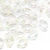 50 Grands Maillons En Plastique 30 X 21 Mm - à Connecter Pour Création De Chaîne - Blanc Nacré Et Irisé
