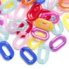 50 Grands Maillons En Plastique 31 X 19 Mm - à Connecter Pour Création De Chaîne - Mix Multicolore Transclucide