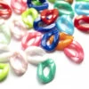 20 Maillons En Plastique 23 X 16 Mm - à Connecter Pour Création De Chaîne - Mix Multicolore