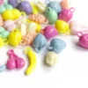 50 Perles En Plastique - Fruits Variés - Pastel