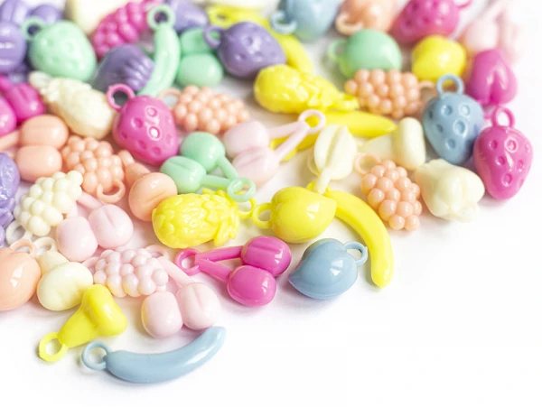 50 Perles En Plastique - Fruits Variés - Pastel – Image 5