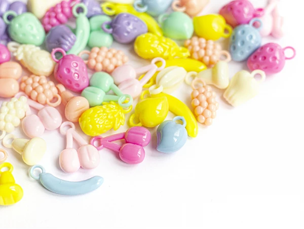 50 Perles En Plastique - Fruits Variés - Pastel – Image 9