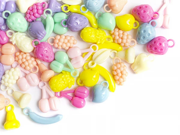 50 Perles En Plastique - Fruits Variés - Pastel – Image 10