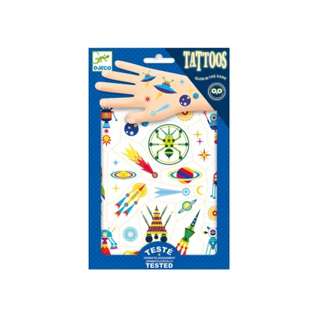Djeco 50 Tatouages Phosphorescents - Space Oddity – Image 4