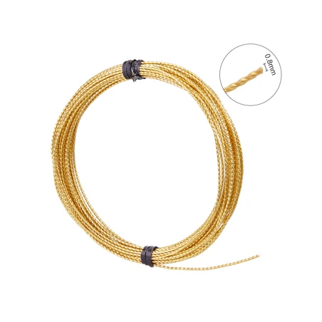 6 Mètres De Fil De Cuivre Torsadé - Doré Mat - 0,8 Mm – Image 6