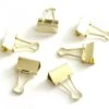 6 Pinces Clip Dorées 32 Mm