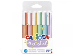 6 Surligneurs Pastel - Carioca Pastel