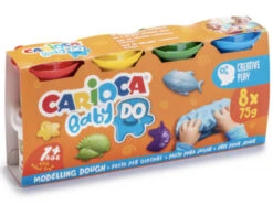 CARIOCA 8 Pots De Pâte à Modeler Pour Bébés Et Enfants - Babydo
