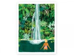 Affiche Aquarelle - Cascade - 29,7 X 39,7 Cm - ATWS