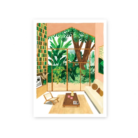 Affiche Aquarelle - Intérieur D'une Maison - 18 X 24 Cm - ATWS – Image 2