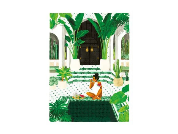 Affiche Aquarelle - Medina - 18 X 24 Cm - ATWS