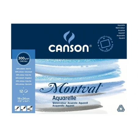 Bloc Papier Canson Montval - 12 Feuilles 24x32 Cm 300g/m² – Image 4