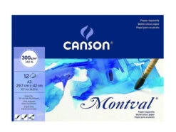 Bloc Papier Canson Montval Aquarelle - 12 Feuilles 29,7 X 42 Cm 300g/m²