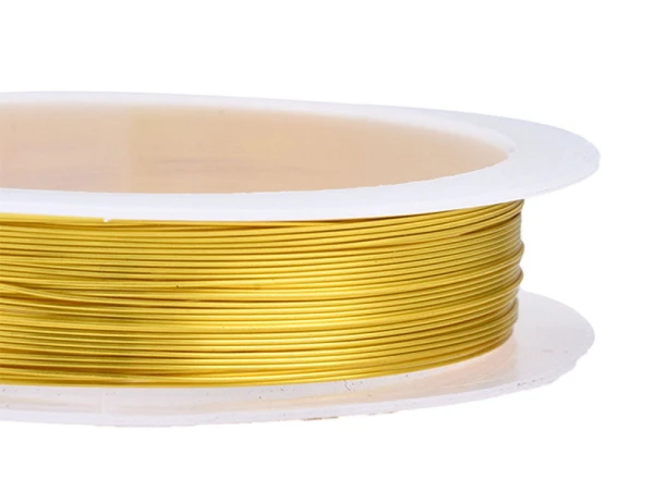 Bobine De 10 M De Fil Cuivre Doré - 0,4 Mm - Doré Foncé – Image 2