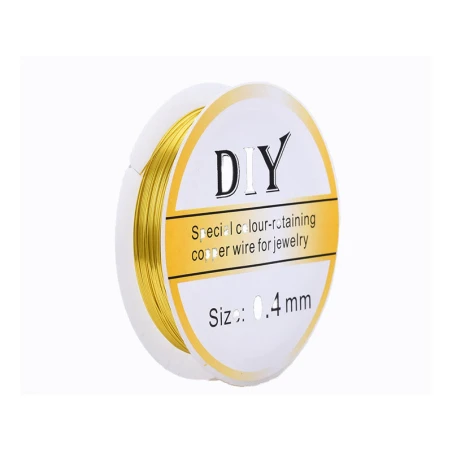 Bobine De 10 M De Fil Cuivre Doré - 0,4 Mm - Doré Foncé – Image 7