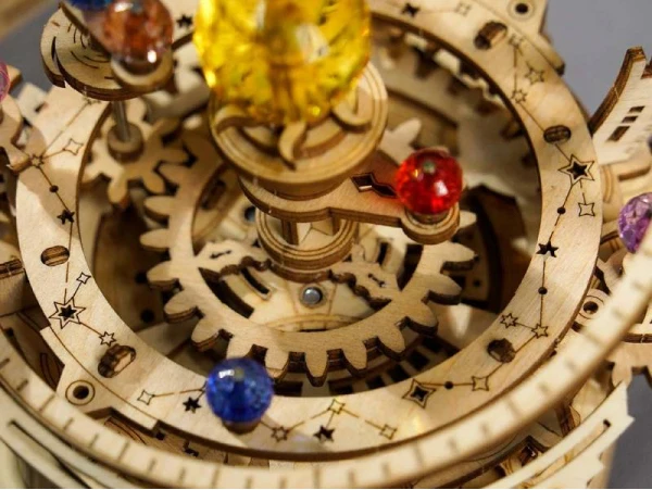 Boîte à Musique Mécanique "Starry Night" En Bois à Assembler – Image 2