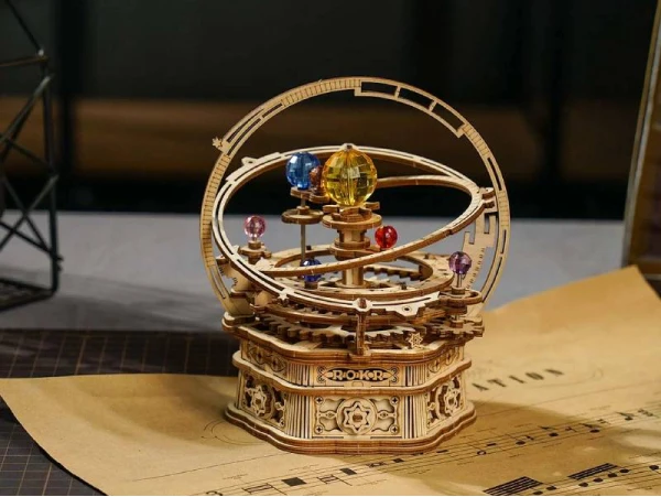 Boîte à Musique Mécanique "Starry Night" En Bois à Assembler – Image 3