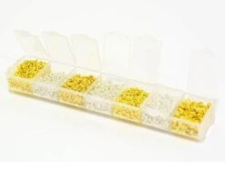 Boite De 4 Tailles De Perles à écraser - Argent Et Or