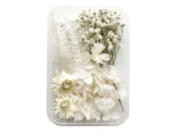 Boite De Fleurs Séchées Mélangées - Coloris Blanc