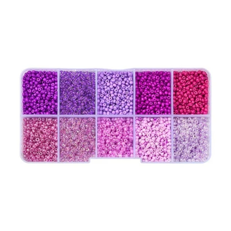 Boite De Perles De Rocailles - 10 Nuances Violettes - 2,5mm - 8500 Pcs – Image 6