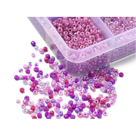 Boite De Perles De Rocailles - 10 Nuances Violettes - 2,5mm - 8500 Pcs – Image 8