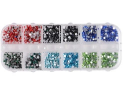 Boîte De Strass Diamants 12 Compartiments - Multicolore