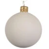 Boule De Noël En Verre Mat Blanc - 6 Cm