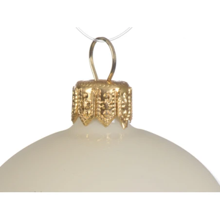 Boule De Noël En Verre Mat Blanc - 6 Cm – Image 4