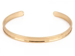 Bracelet Manchette En Laiton Doré Traité Pour Durer