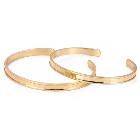 Bracelet Manchette En Laiton Doré Traité Pour Durer – Image 7