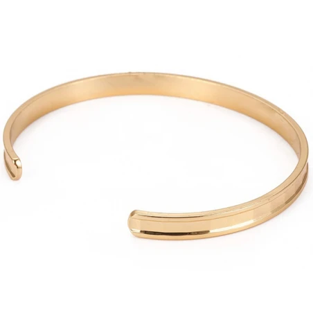 Bracelet Manchette En Laiton Doré Traité Pour Durer – Image 8