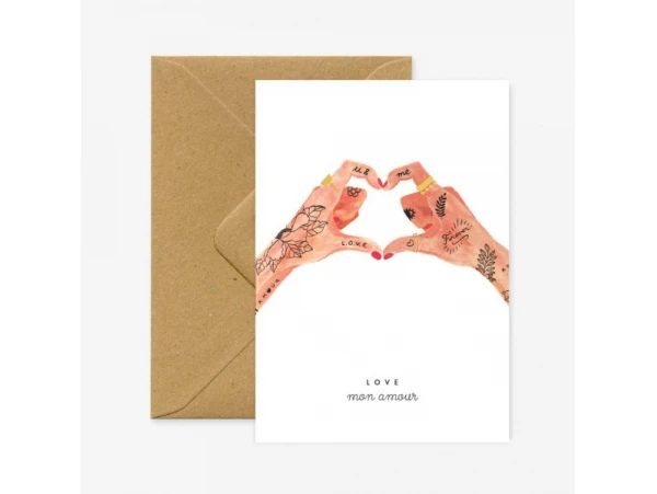 Carte Aquarelle - Hands Of Love - ATWS – Image 2