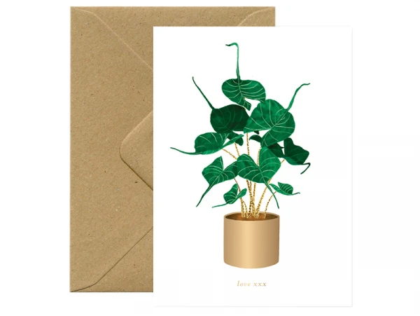 Carte Aquarelle - Love - Alocasia Stingray - ATWS – Image 2