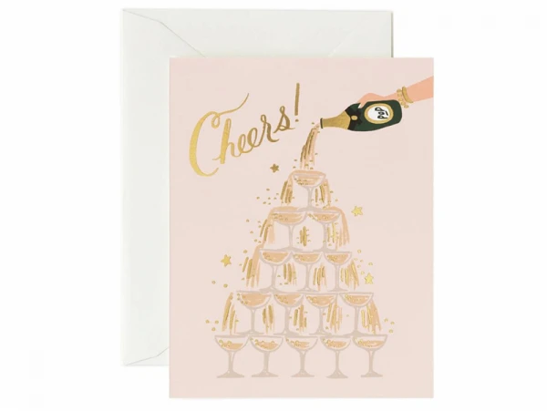 Carte De Voeux - Tour De Champagne "Cheers !"