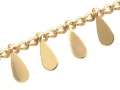 Chaine Breloques Gouttes - Doré à L'or Fin 18K X 20 Cm